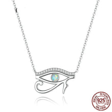 Load image into Gallery viewer, Eye of Horus Evil Eye Silver Necklace - Necklace
