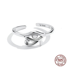 Load image into Gallery viewer, Eye of Horus Evil Eye Silver Ring - Ring
