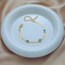 Load image into Gallery viewer, Gold Plated White Evil Eye Bracelet - Bracelet
