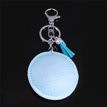 Load image into Gallery viewer, Light Blue Stone Studded Tree of Life Keychain - Keychain
