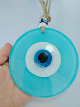 Load image into Gallery viewer, Light Blue / Turquoise Evil Eye Wall Hangings - Wall HangingTurquoise with Blue Eye
