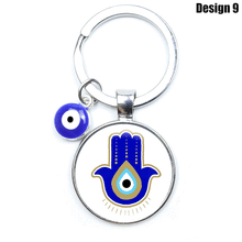 Load image into Gallery viewer, Metallic Dual Evil Eye Keychains - 10 Designs - KeychainDesign 9
