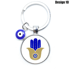 Load image into Gallery viewer, Metallic Dual Evil Eye Keychains - 10 Designs - KeychainDesign 10
