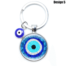 Load image into Gallery viewer, Metallic Dual Evil Eye Keychains - 10 Designs - KeychainDesign 5
