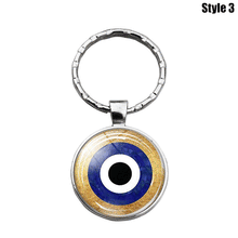 Load image into Gallery viewer, Metallic Evil Eye Amulet Keychains - 12 Designs - KeychainStyle-3
