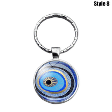 Load image into Gallery viewer, Metallic Evil Eye Amulet Keychains - 12 Designs - KeychainStyle-8
