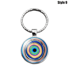 Load image into Gallery viewer, Metallic Evil Eye Amulet Keychains - 12 Designs - KeychainStyle-9
