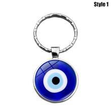 Load image into Gallery viewer, Metallic Evil Eye Amulet Keychains - 12 Designs - KeychainStyle-1
