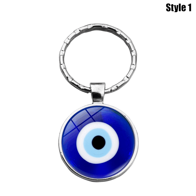 Metallic Evil Eye Amulet Keychains - 12 Designs - KeychainStyle-1