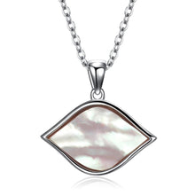 Load image into Gallery viewer, Mother of Pearl Effect Evil Eye Silver Necklace - Necklace
