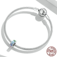 Load image into Gallery viewer, Multicolor Evil Eye Silver Charm Bead - Charm Bead
