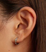 Load image into Gallery viewer, Multicolor Evil Eye Silver Hoop Earrings - Earrings
