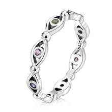 Load image into Gallery viewer, Multicolor Eye Shaped Evil Eyes Finger Wrap Ring - RingMulticolor6
