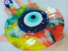 Load image into Gallery viewer, Multicolor Kaleidoscopic Evil Eye Wall Hangings - Wall HangingCircular2022
