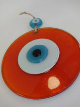 Load image into Gallery viewer, Orange Evil Eye Wall Hanging - Wall Hanging
