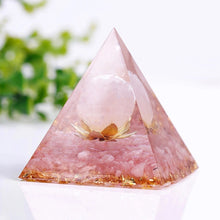 Load image into Gallery viewer, Orgone Pyramid with Healing Rose Quartz - Home Decor

