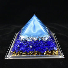 Load image into Gallery viewer, Orgone Pyramid with Mystical Eye of Horus and Lustrous Lapis Lazuli - Home Decor

