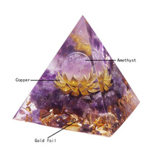 Load image into Gallery viewer, Orgone Pyramid with Protective Amethyst - Home Decor
