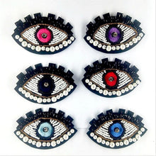 Load image into Gallery viewer, Pink Evil Eye DIY Sew-On Patch - AccessoriesPink
