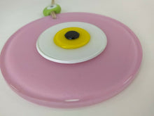 Load image into Gallery viewer, Pink Evil Eye Wall Hangings - Wall HangingBright Pink with Blue
