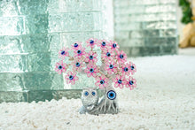 Load image into Gallery viewer, Pink Flowers and Silver Owl Evil Eye Desktop Ornament - Ornament
