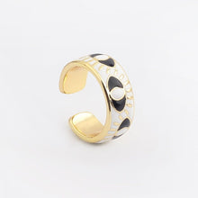 Load image into Gallery viewer, Protective Black Evil Eye Ring (Gold Plated) - RingWhiteGold Plated
