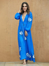 Load image into Gallery viewer, Protective Blue Evil Eye Swimsuit Cover Up - Three Unique Designs - AccessoriesBlue
