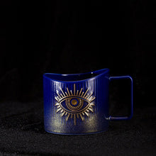 Load image into Gallery viewer, Protective Evil Eye Large Porcelain Mugs - MugDark Blue
