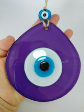Load image into Gallery viewer, Purple Evil Eye Wall Hangings - Wall HangingDeep Purple - Waterdrop Shape
