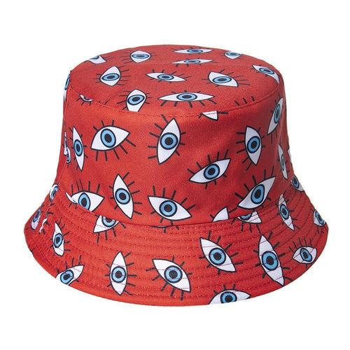 Red Evil Eye Bucket Hat - AccessoriesRed