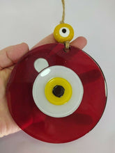 Load image into Gallery viewer, Red Evil Eye Wall Hangings - Wall HangingRed with Yellow Eye
