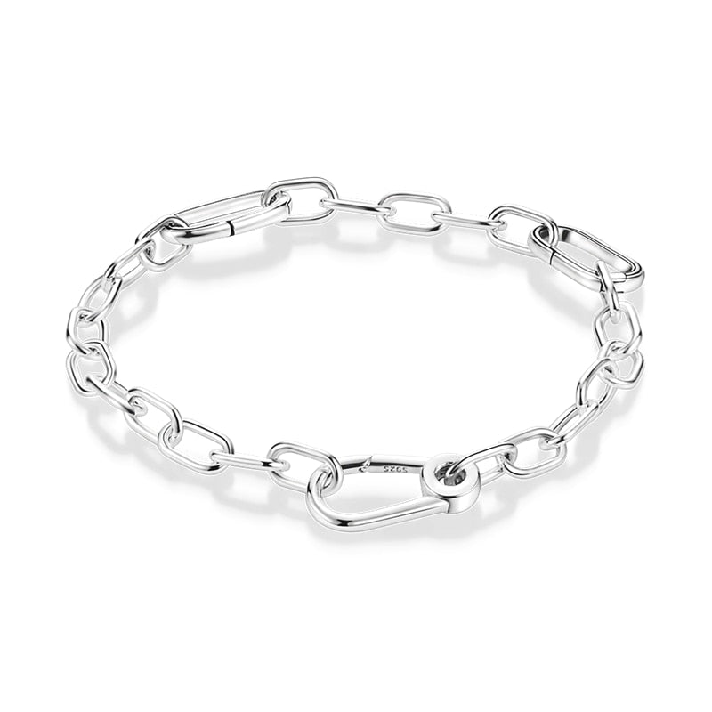 Silver Bracelets for Evil Eye and Hamsa Charms - JewelleryLink Chain Bracelet - Small Links5.9” or 15 cm