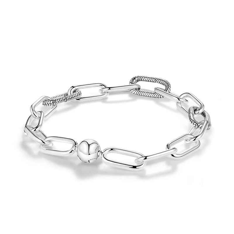 Silver Bracelets for Evil Eye and Hamsa Charms - JewellerySpherical Clasp - Link Chain Bracelet5.9” or 15 cm