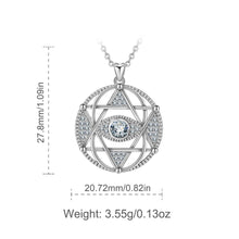Load image into Gallery viewer, Star of David with Evil Eye Silver Pendant and Necklace - NecklacePendant and Chain
