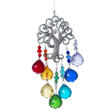 Load image into Gallery viewer, Tree of Life Wall Hanging with Multicolor Suncatcher Crystals - Wall HangingStyle 2
