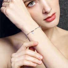 Load image into Gallery viewer, Triple Drop Evil Eye Silver Bracelet - Bracelet
