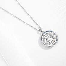 Load image into Gallery viewer, Turkish Evil Eye Silver Necklace - Necklace
