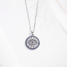 Load image into Gallery viewer, Turkish Evil Eye Silver Necklace - Necklace
