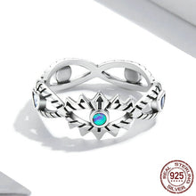 Load image into Gallery viewer, Turquoise Eye Shaped Evil Eyes Finger Wrap Ring - Ring6
