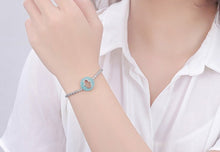 Load image into Gallery viewer, Turquoise Stone Studded Hamsa Hand Bracelet - BraceletSmall Hamsa
