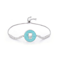 Load image into Gallery viewer, Turquoise Stone Studded Hamsa Hand Bracelet - BraceletSmall Hamsa
