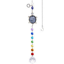 Load image into Gallery viewer, Turtle with Evil Eyes Wall Hanging with Suncatcher Crystals - Wall Hanging
