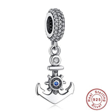 Load image into Gallery viewer, Unique Anchor Themed Evil Eye Silver Pendant - Pendant
