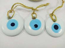 Load image into Gallery viewer, White Evil Eye Wall Hangings - Set of 3 - Wall Hanging
