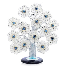Load image into Gallery viewer, White Flowers Themed Evil Eye Desktop Ornament - Ornament
