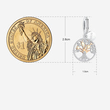Load image into Gallery viewer, White Stone and Rose Gold Colored Tree of Life Pendant and Necklace - Pendant
