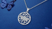 Load image into Gallery viewer, White Stone Studded Circular Evil Eye Silver Pendant and Necklace - NecklaceOnly Pendant
