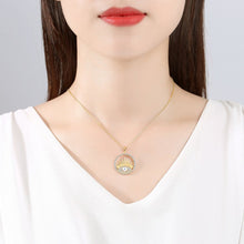 Load image into Gallery viewer, White Stone Studded White Evil Eye Silver Necklace - NecklaceGold18&quot; inches or 45 cm
