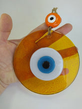 Load image into Gallery viewer, Yellow / Gold Evil Eye Wall Hangings - Wall HangingYellow with Blue Eye
