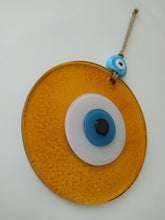 Load image into Gallery viewer, Yellow / Gold Evil Eye Wall Hangings - Wall HangingYellow with Yellow Eye
